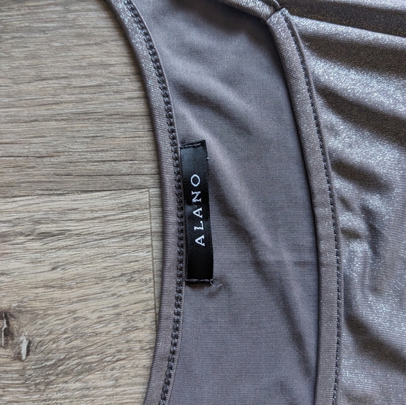 Alano XS Sparkly Gray Blouse Tank - Picture 2 of 3